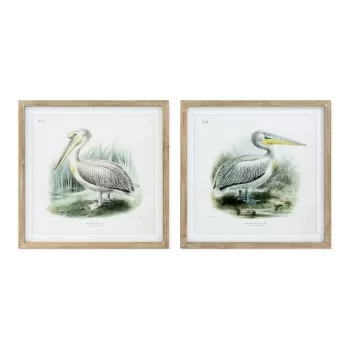 Painting DKD Home Decor Pelican Bird 60 x 2 x 60 cm (2...