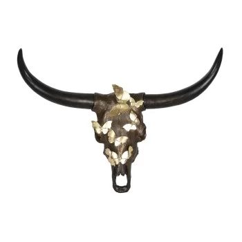 Decorative Figure DKD Home Decor Golden Copper Resin (93...