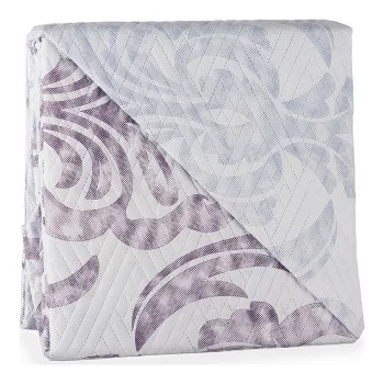 Reversible Bedspread White Purple Multicolour... 2