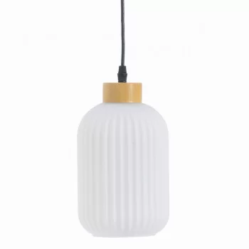 Ceiling Light Crystal Natural Metal White 14 x 14 x 32 cm