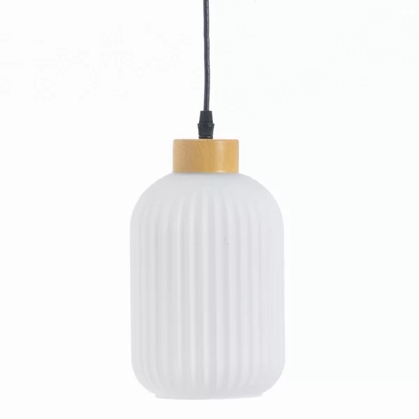 Ceiling Light Crystal Natural Metal White 14 x 14 x 32 cm