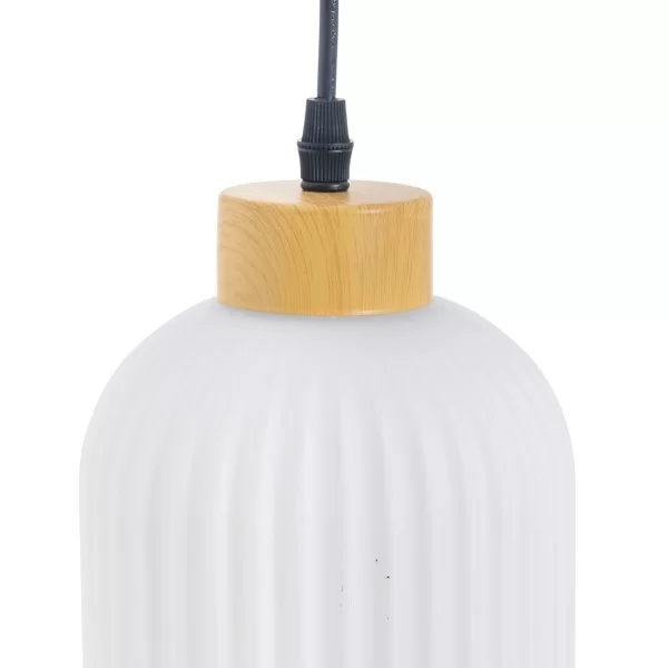 Ceiling Light Crystal Natural Metal White 14 x 14 x 32 cm