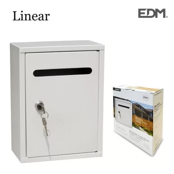 Letterbox EDM Linear 26 x 20 x 7,5 cm Steel White 2