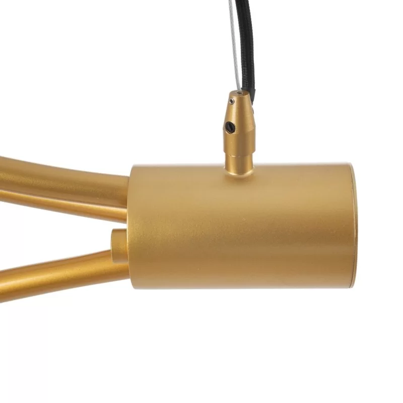 Ceiling Light 120 x 33 x 33 cm Crystal Golden...