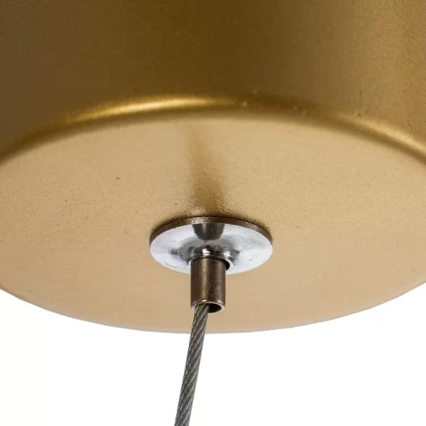 Ceiling Light 120 x 33 x 33 cm Crystal Golden Metal