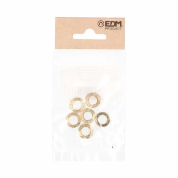 Washers EDM OV02 Oval Hinges Brass Ø 14 mm 14 x 9 x 2 mm