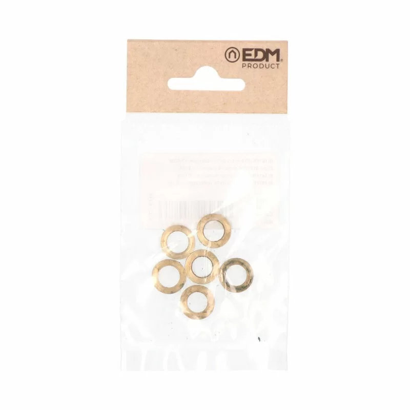 Washers EDM OV02 Oval Hinges Brass Ø 14 mm 14 x 9 x 2 mm