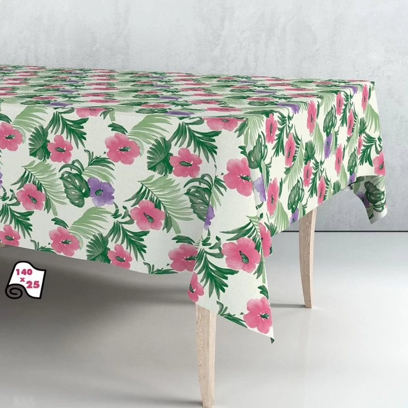 Tablecloth roll Exma Oilcloth Flowers 140 cm x...