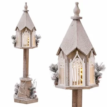 Christmas bauble White Green Natural Wood Plastic Lantern... 2