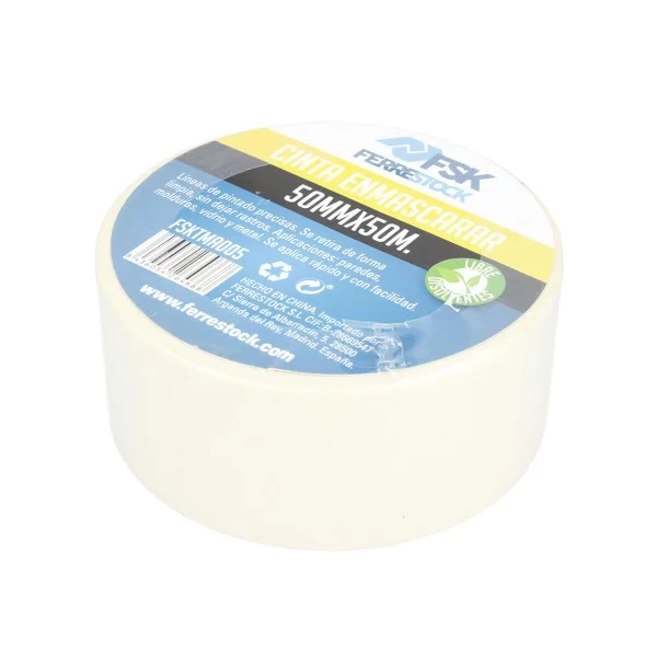 Adhesive Tape Ferrestock Beige White 50 mm x 50 m