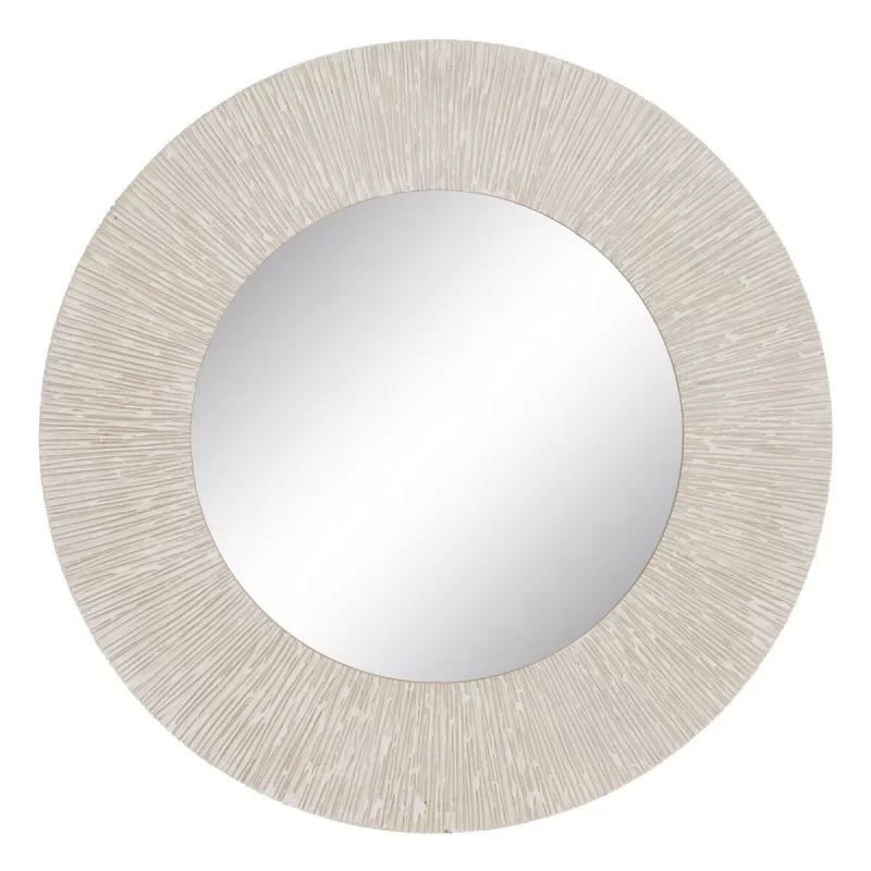 Wall mirror White Wood 90 x 2 x 90 cm