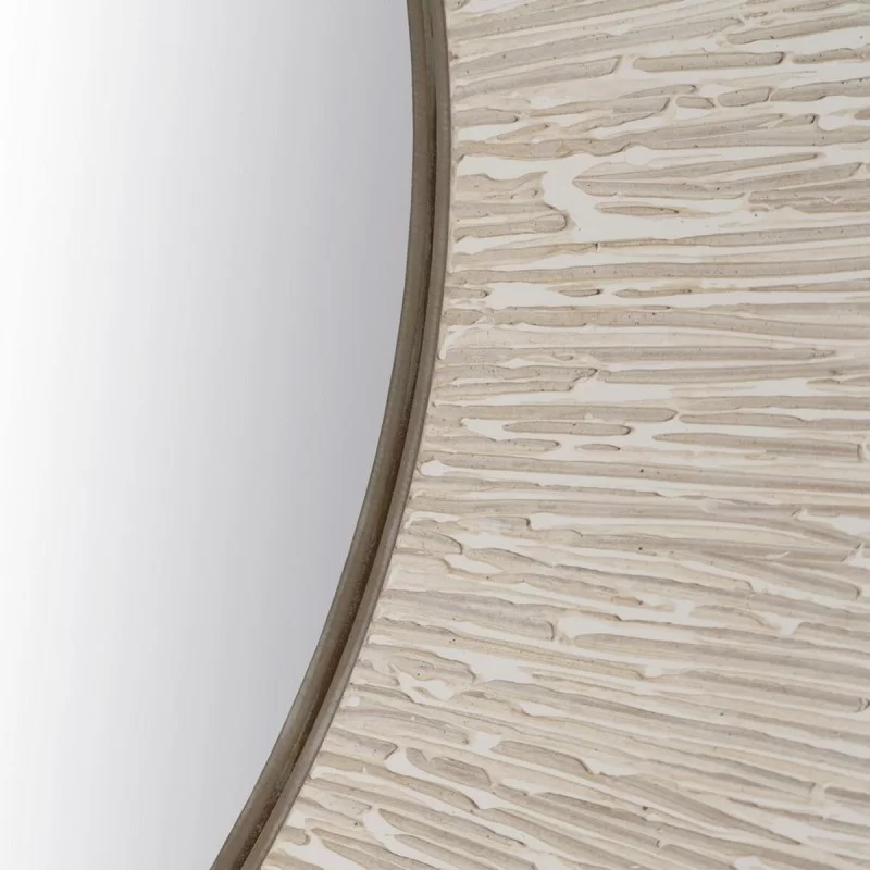 Wall mirror White Wood 90 x 2 x 90 cm