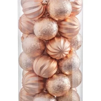 Christmas Baubles Golden Plastic 6 x 6 x 6 cm (30 Units) 2