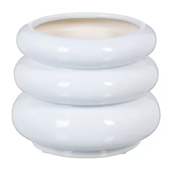 Vase 22 x 22 x 18 cm Ceramic White