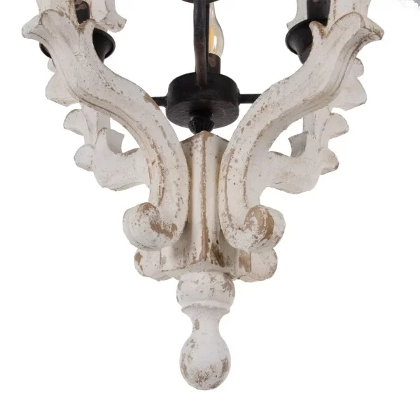 Ceiling Light 54,5 x 54,5 x 74 cm Metal Wood White