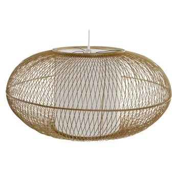 Ceiling Light DKD Home Decor White Natural Bamboo 40 W 83...