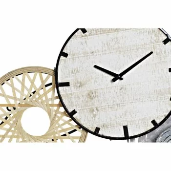 Wall Clock DKD Home Decor Grey Metal Circles MDF Wood (99... 2