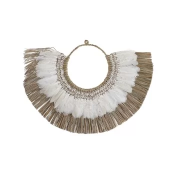 Wall Decoration DKD Home Decor Brown White Feather Fibre...
