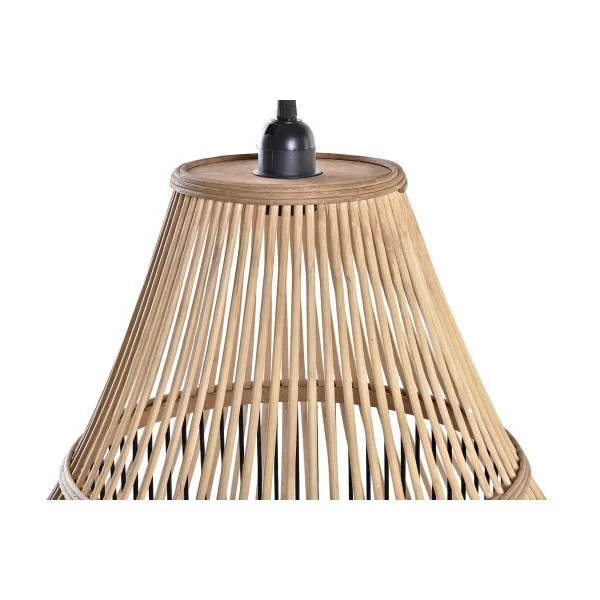 Ceiling Light DKD Home Decor Brown Black Bamboo 50 W 50 x 50 x 52 cm