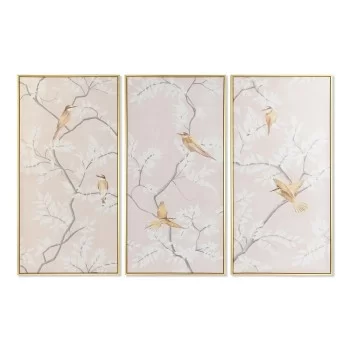 Painting DKD Home Decor 60 x 4 x 120 cm Oriental Birds (3...