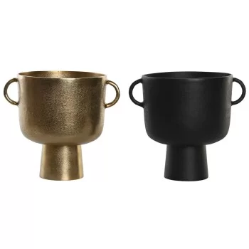 Vase DKD Home Decor 32 x 23 x 27 cm Black Golden...