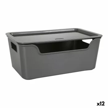 Storage Box with Lid Bella Anthracite 28 x 17,9 x 11,2 cm...