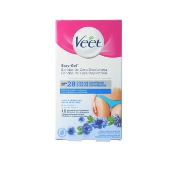 Body Hair Removal Wax Veet Bandas De Cera Sensitive skin...