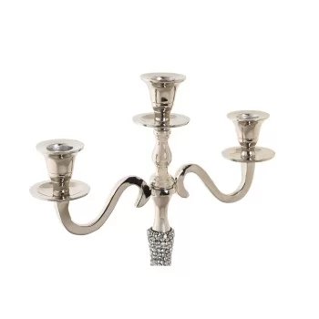 Candle Holder DKD Home Decor 26 x 10 x 35 cm Silver... 2