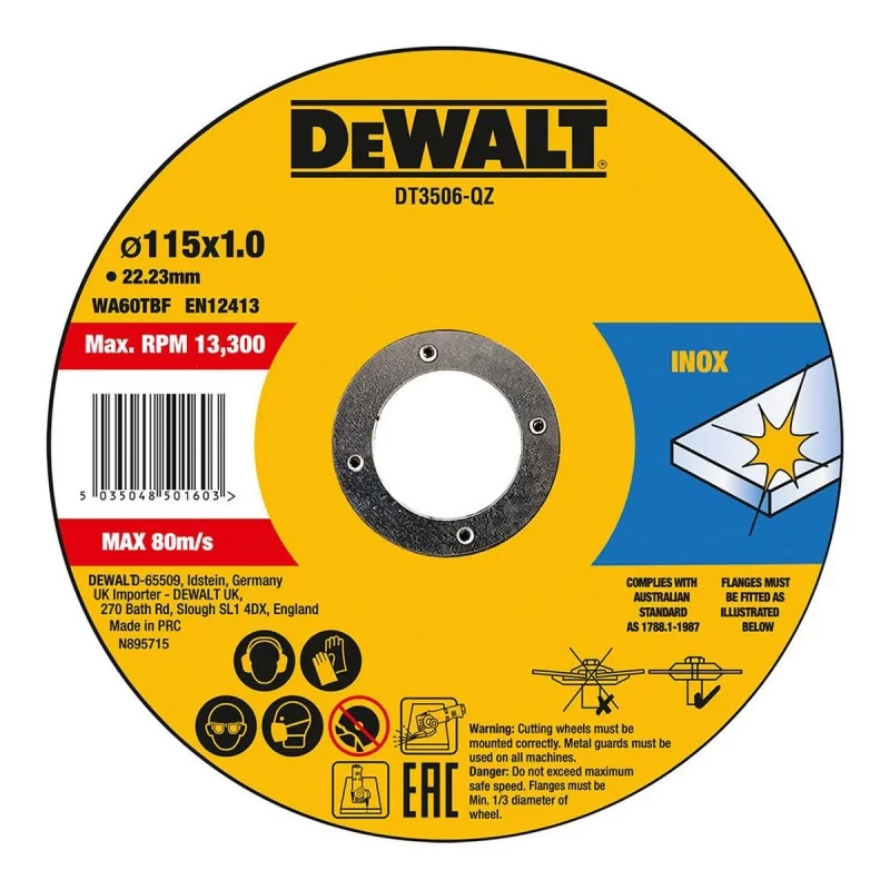 Cutting disc Dewalt Fast Cut dt3506-qz 10Units...
