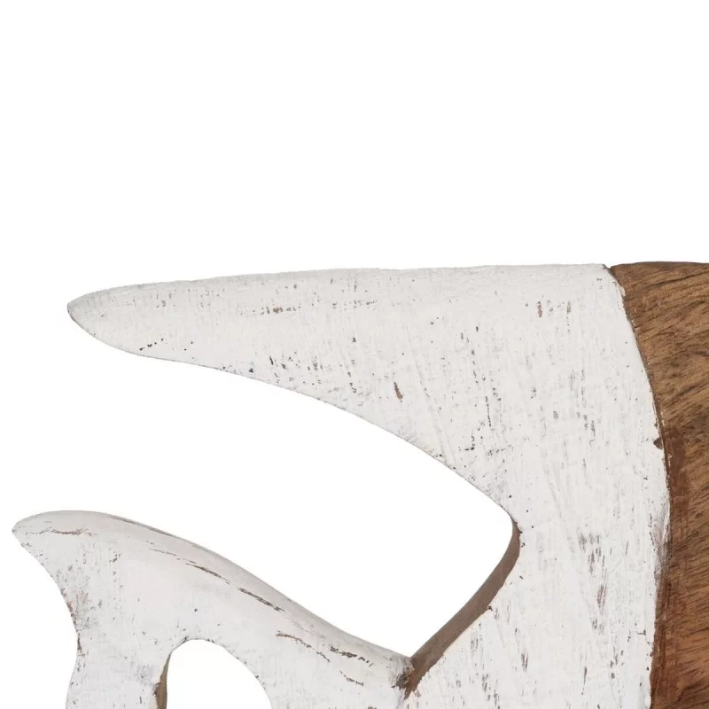 Sculpture Fish White Beige 45,5 x 9 x 32,5 cm