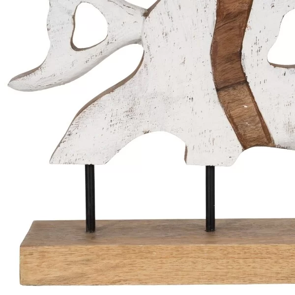 Sculpture Fish White Beige 45,5 x 9 x 32,5 cm