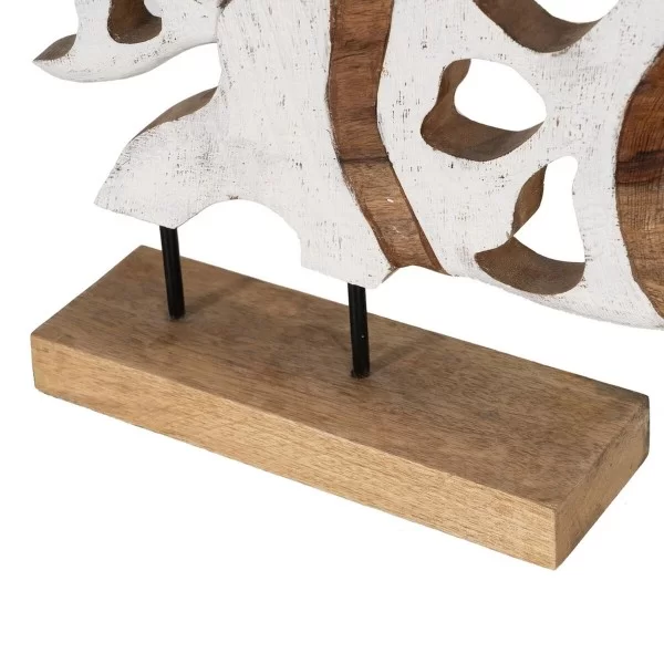 Sculpture Fish White Beige 45,5 x 9 x 32,5 cm