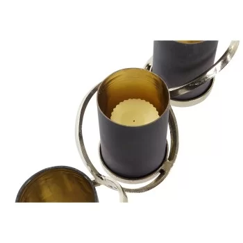 Candleholder DKD Home Decor Crystal Aluminium (20 x 7 x 6... 2