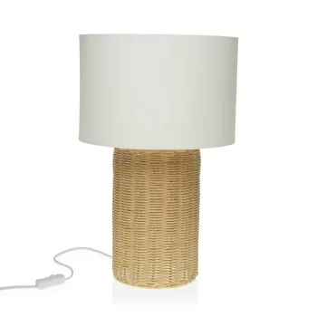 Desk lamp Rat Versa Candil Metal Cloth Linen Rattan (30 x...