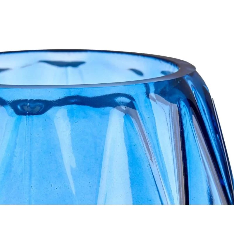 Vase Engraving Rhombus Blue Crystal 13,5 x 19 x...