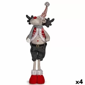 Decorative Figure Christmas Reindeer Red Grey Polyester...