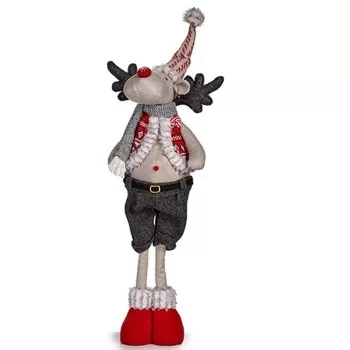 Decorative Figure Christmas Reindeer Red Grey Polyester... 2