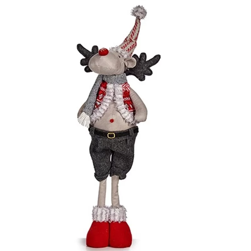 Decorative Figure Christmas Reindeer Red Grey...