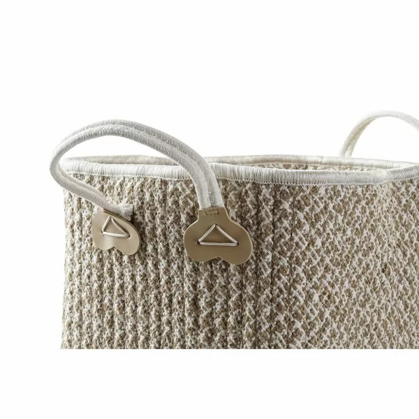 Basket set DKD Home Decor Cotton Jute (41 x 31 x 27 cm)