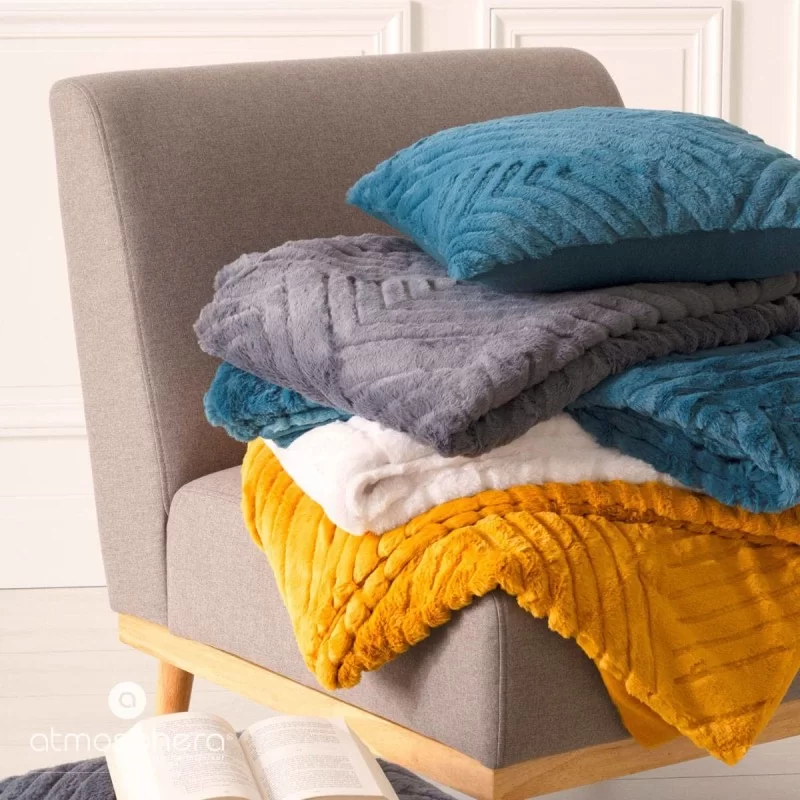 Blanket Atmosphera Plaid Winter Rhombus Grey...