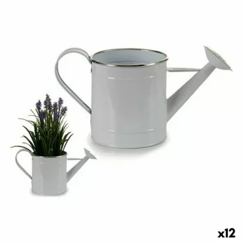 Decorative watering can Metal White Silver (15,7 x 18 x...