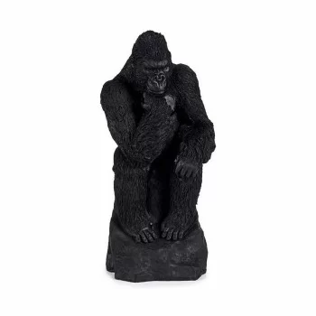 Decorative Figure Gorilla Black 20 x 45 x 20 cm (2 Units) 2