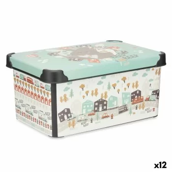 Storage Box with Lid Children's Road Plastic 10 L 23 x...