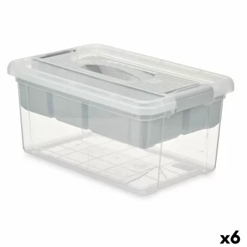 Multi-use Box Grey Transparent Plastic 9 L 35,5 x 17 x...