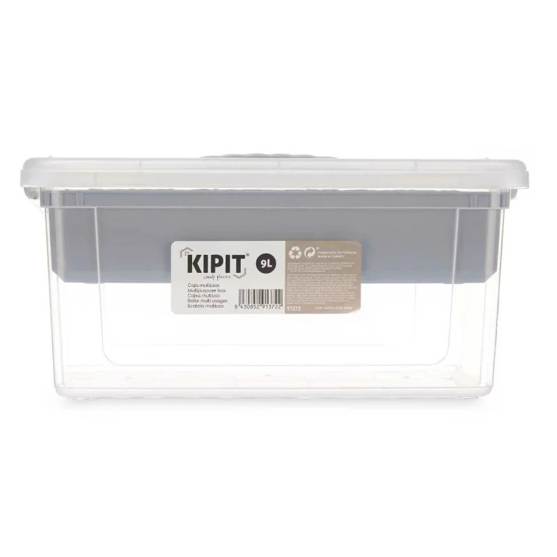 Multi-use Box Grey Transparent Plastic 9 L 35,5...