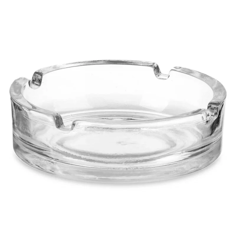Ashtray Set Transparent Glass (24 Units)