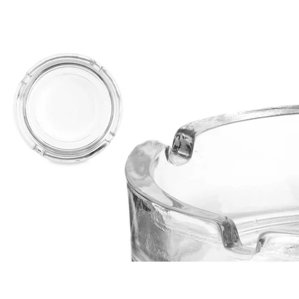 Ashtray Set Transparent Glass (24 Units)
