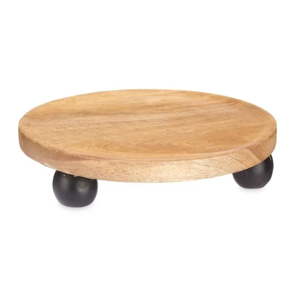 Centerpiece Circular Brown Mango wood 30 x 6 x 30 cm (8 Units)