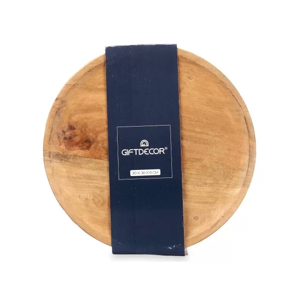 Centerpiece Circular Brown Mango wood 30 x 6 x 30 cm (8 Units)