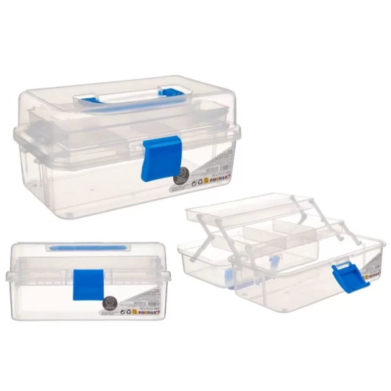 Multi-use Box Blue Transparent Plastic 27 x 13,5 x 16 cm